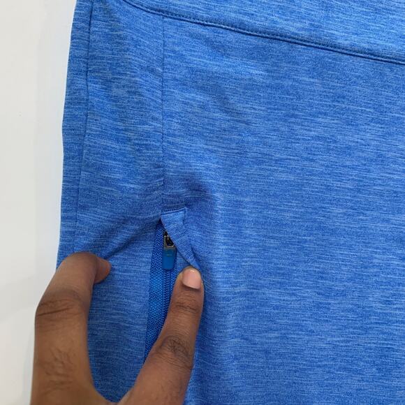 Antigua Sweatshirt Mens Small Aqua Blue Evening Spikes 2 Baruffa Hooded Pullover - Picture 5 of 14